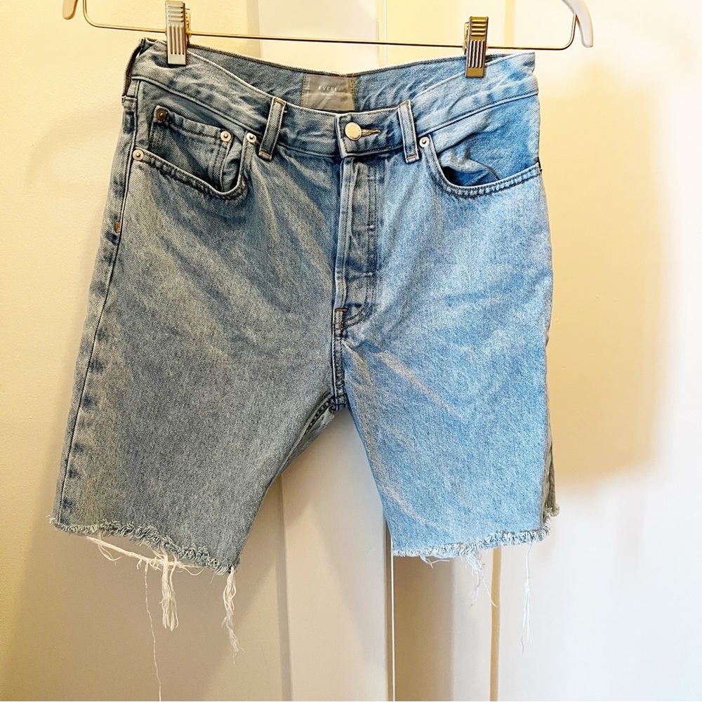 Everlane The Relaxed Straight‎ Fit Frayed Jean Shorts